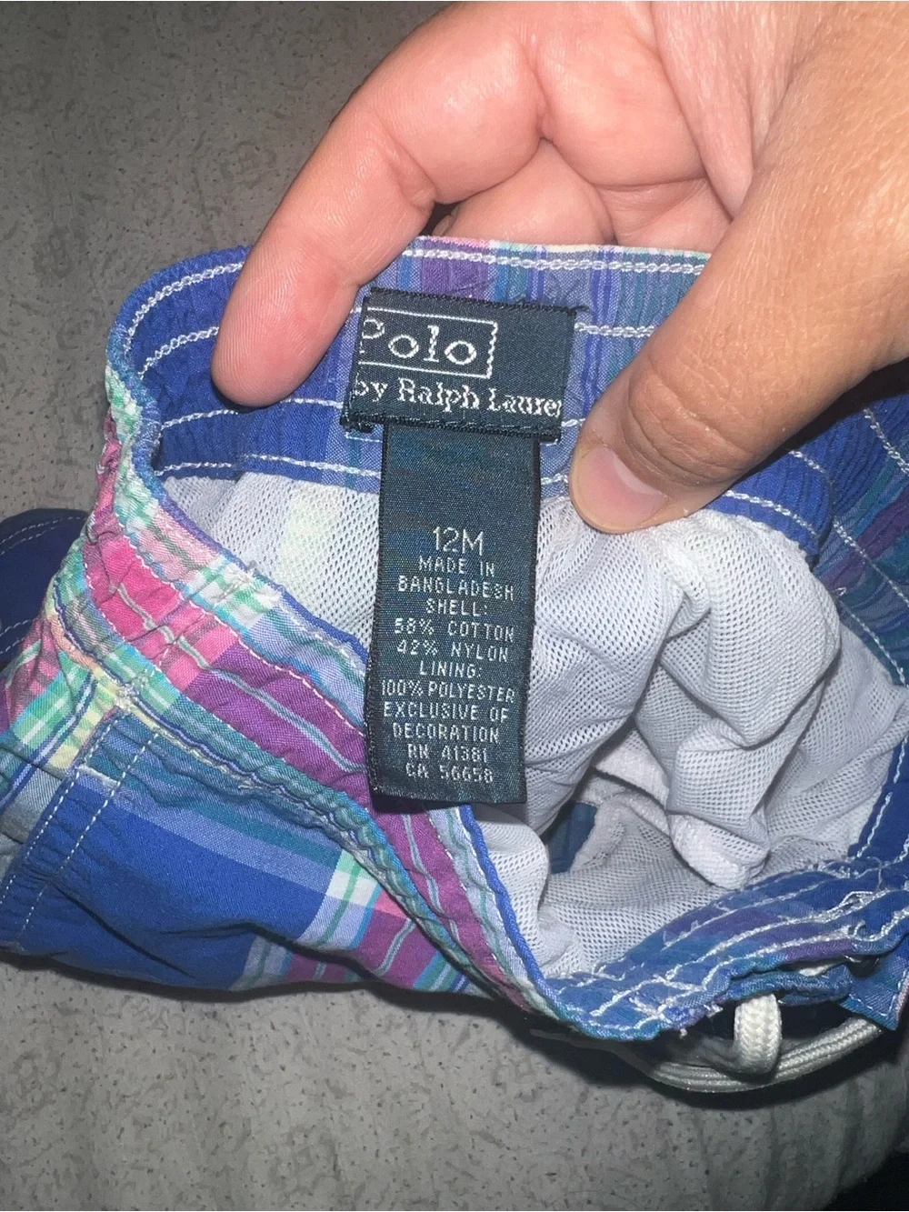 Polo Ralph Lauren baby boy swimming trunks size 12 months